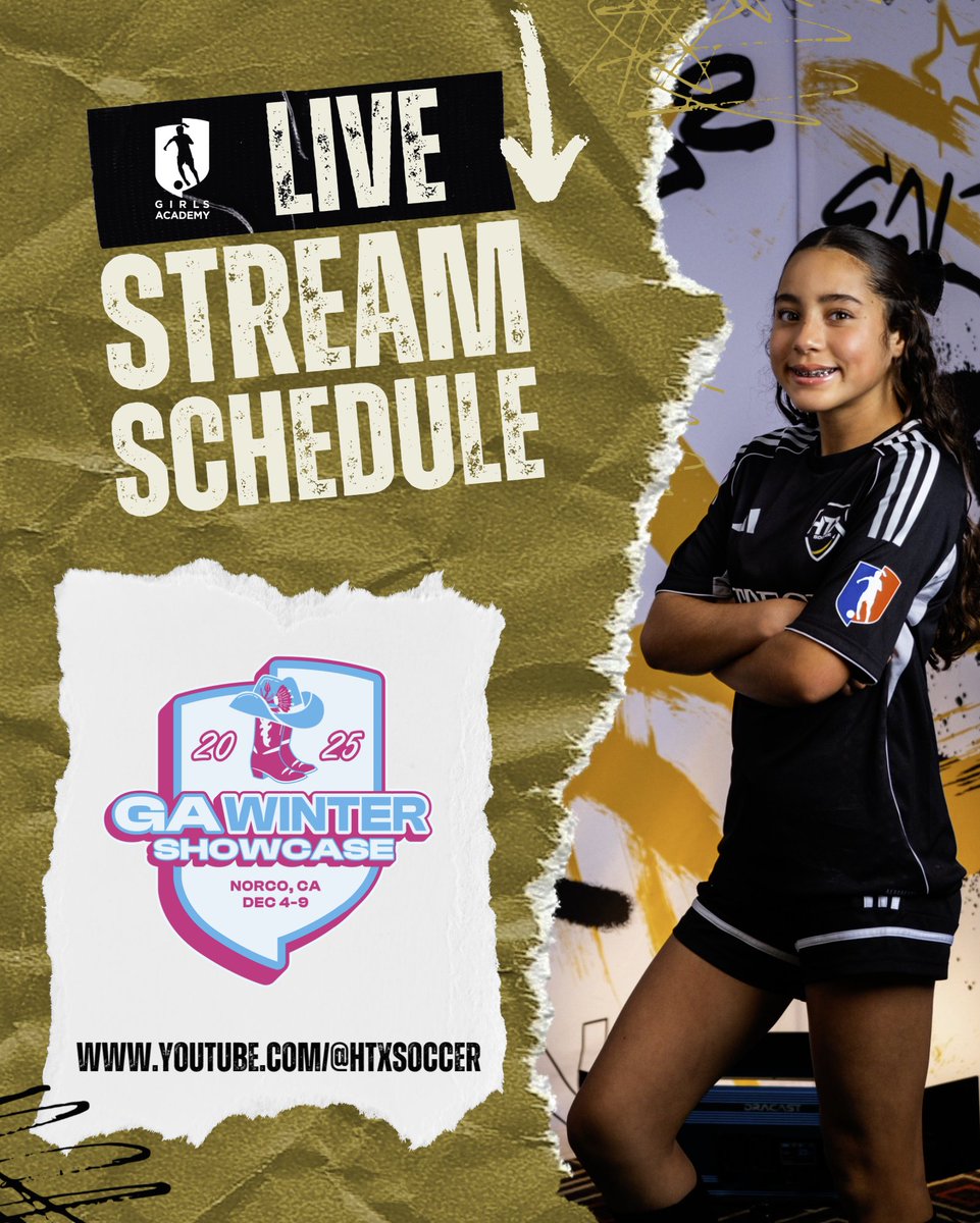 HTXSoccer's tweet photo. Day 5 and 6 schedules to watch our GA teams in the Champions Cup at the GA Winter Showcase 👇

12/8 ➡️ 12 GA at 11:45 AM and 13 GA at 5:00 PM
12/9 ➡️ 13 GA at 11:40 AM

#htxsoccer #htxga #htxlive @girlsacademyleague @htx12ga @htx13ga https://t.co/kXwJpSfeGA