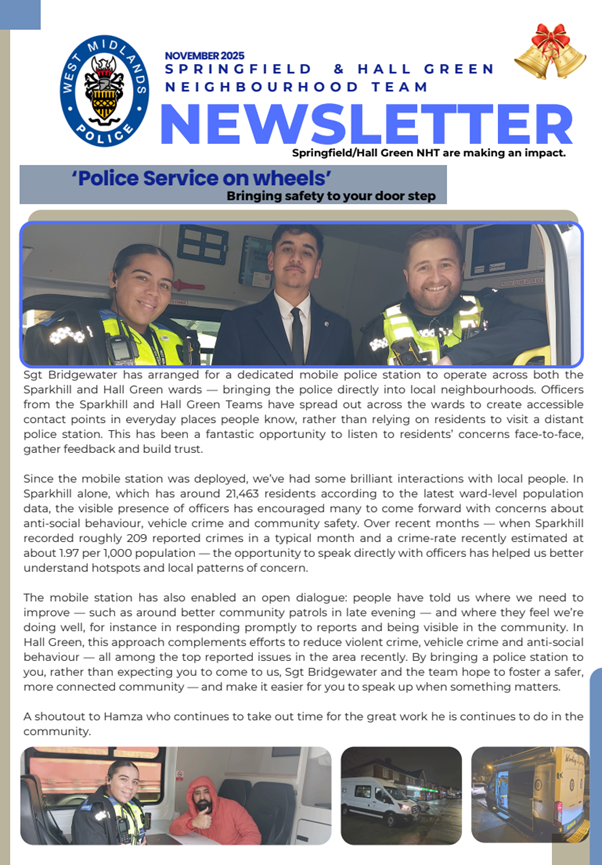 HallGreenWMP's tweet image. #HallGreen Welcome to your November 2025 Newsletter