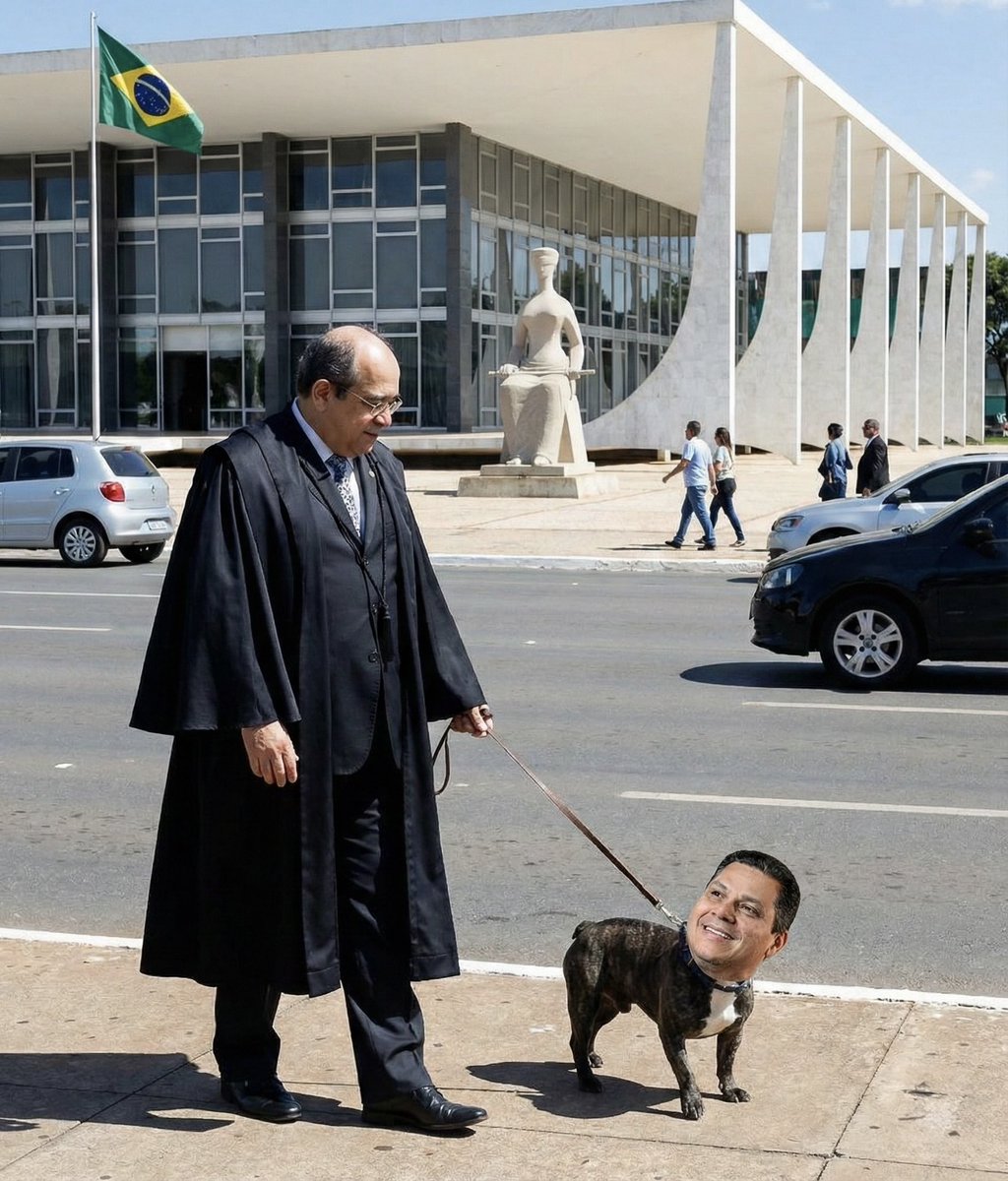 philliphonorato's tweet image. Mais um dia normal em Brasília.
Gilmar passeando com o Alcolumbre.