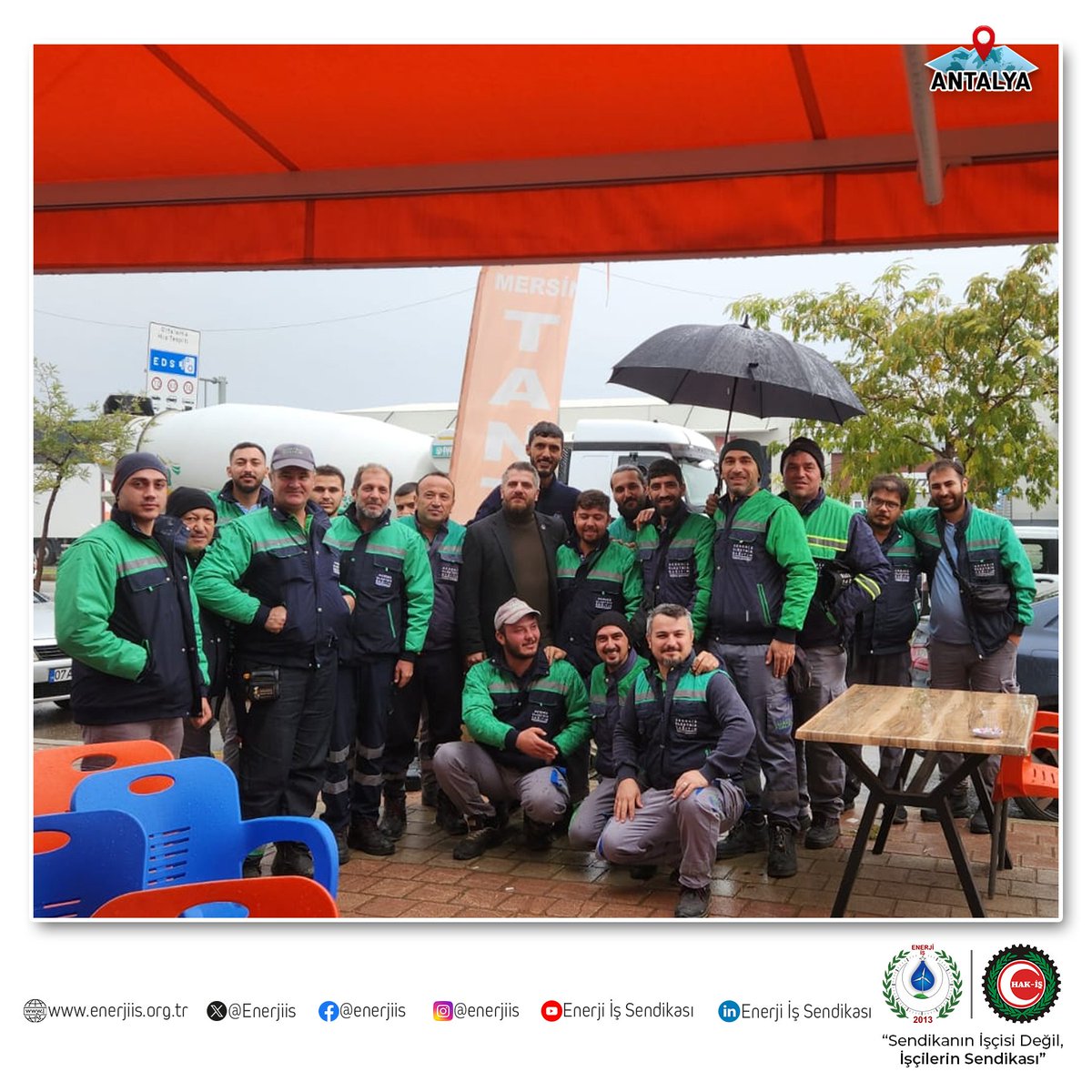 Sendikamızın Genel Merkez Teşkilatı tarafından Akdeniz Elektrik Dağıtım A.Ş. Antalya Kepez ekiplerine ziyarette bulunulup, değerli üyelerimize sendikal faaliyetler ve geleceğe yönelik planlar hakkında bilgilendirmeler yapıldı.

Akdeniz Elektrik Dağıtım A.Ş. bünyesindeki değerli