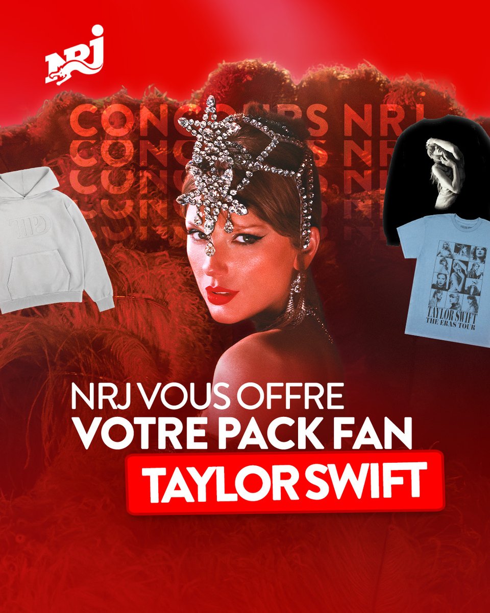 NRJhitmusiconly's tweet image. ✨CONCOURS TAYLOR SWIFT✨

NRJ vous offre votre pack fan @taylorswift pour fêter la sortie de la série documentaire de la star le 12 décembre ! 🤩 Au menu : un hoodies gris , un sweat noir et un tshirt bleu

Pour participer :
✨ Follow @nrjhitmusiconly
✨ Like + repost
✨…