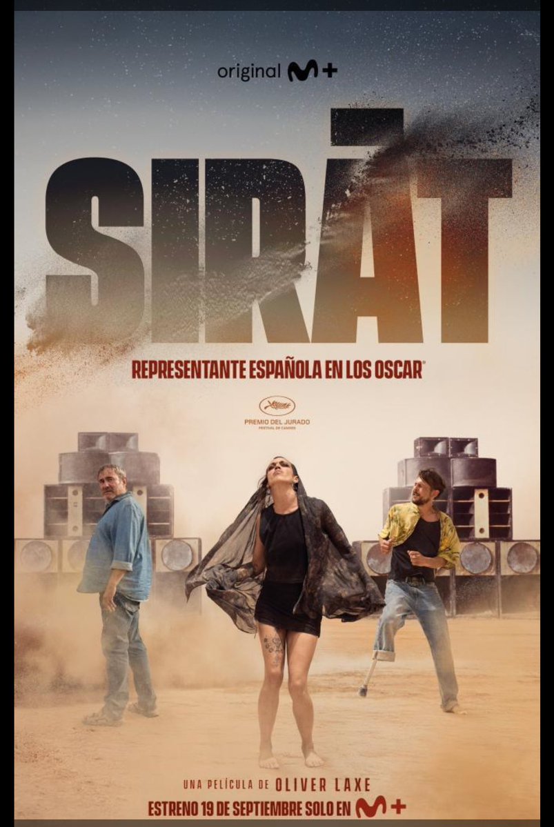 Aún no he visto "Sirat" de Oliver Laxe, para unos un bodrio para otros una obra maestra. Doble nominación a los Globos de Oro Mejor Película Internacional y Mejor Música Original. Palabras mayores. Lo mejor, verla #GoldenGlobes <a href="/DiasDeCine/">Días de Cine</a> <a href="/GerardoQuietMan/">Gerardo Sánchez 🎬</a> <a href="/MovistarPlus/">Movistar Plus+</a>