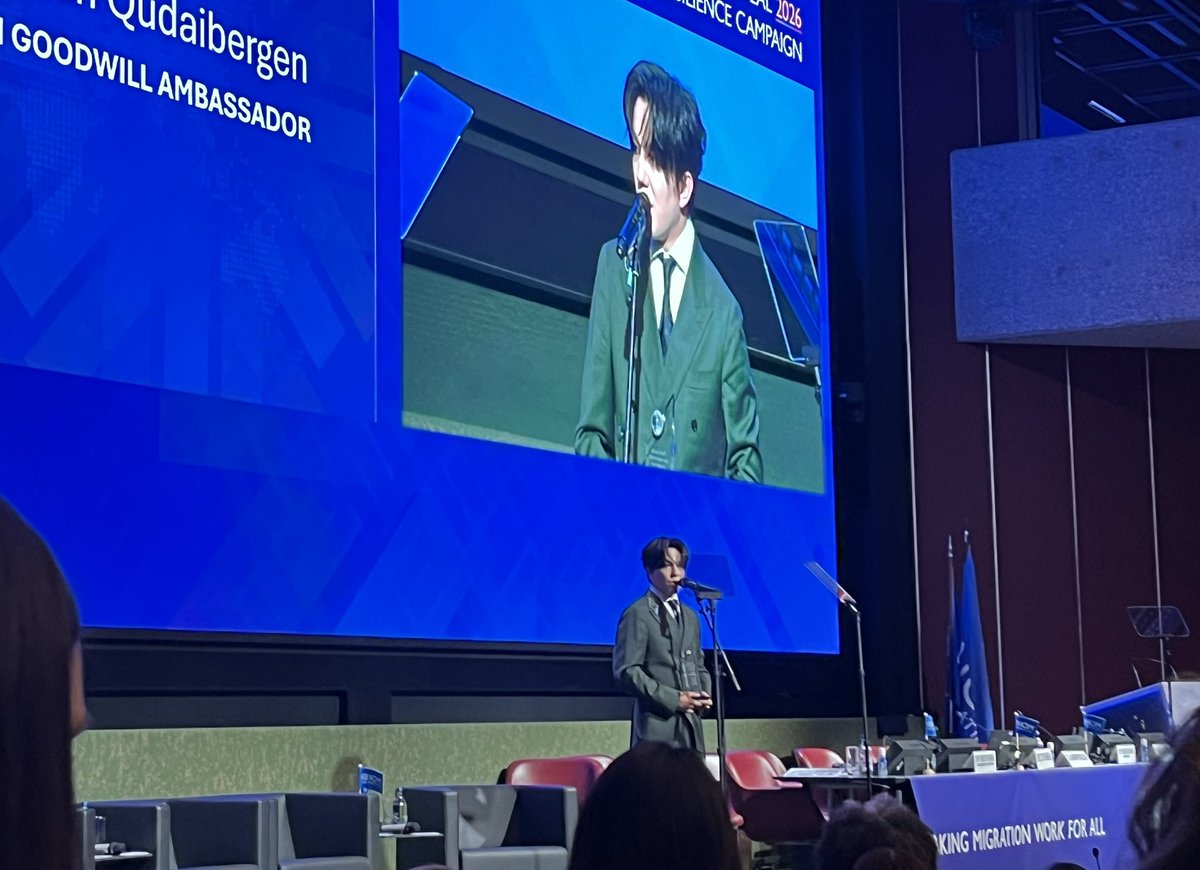 KazakhPM_UNOG's tweet image. ⚡️Kazakh famous singer Dimash Qudaibergen appointed as @UNmigration Global Goodwill Ambassador. 🌍 His global influence and deep commitment to humanitarian values will strengthen efforts to protect migrant rights, raise awareness, and inspire broader support for #IOM’s mission.