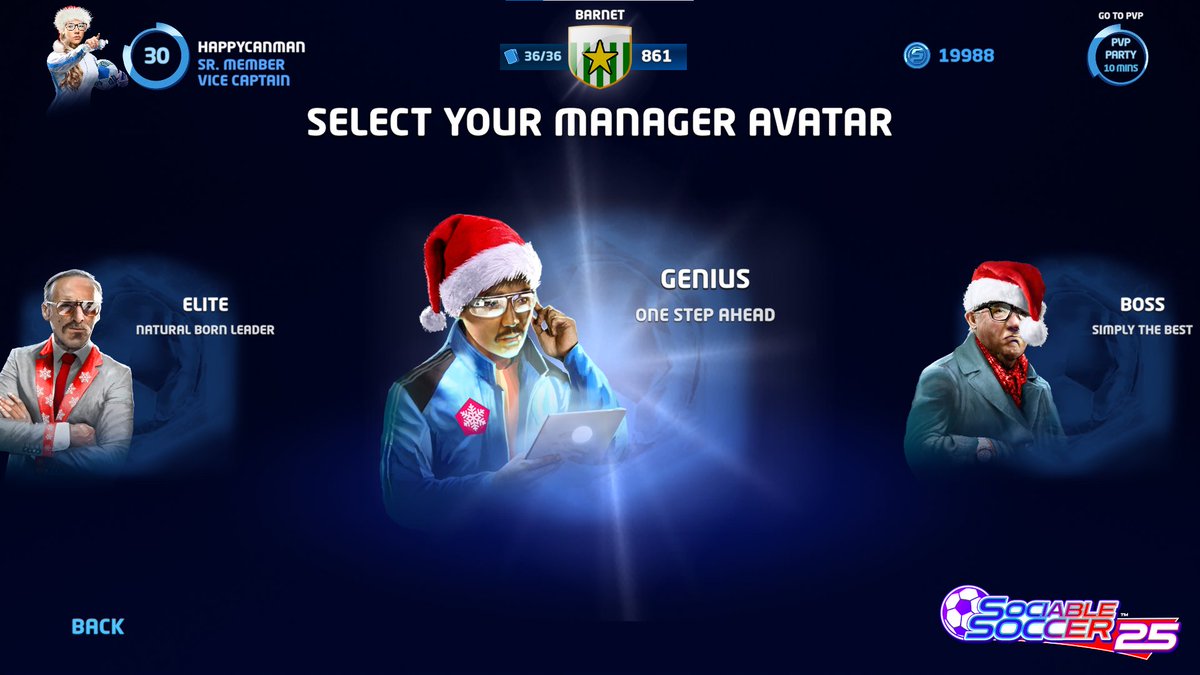 If you’ve played SS25 recently, you’ll have seen that our winter content is live! #Managers, referees, and the Chairman are wearing #festive items, including elf hats, snowflake-themed suits, festive scarves, and more 🎅❄️ If you've spotted our winter clothing already, which