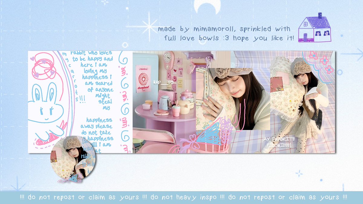 mimamoroll's tweet image. Help repost? #zonauang ❤︎

Hi again, lovelies! Good news, I have 4 adorable IVE layouts from my BUNNY catalogue, ready to grab for only 13k each. (Mima juga open for request via DM!)

Yuk, ppalli DM aku kalau mau yaaah! 🐇💨