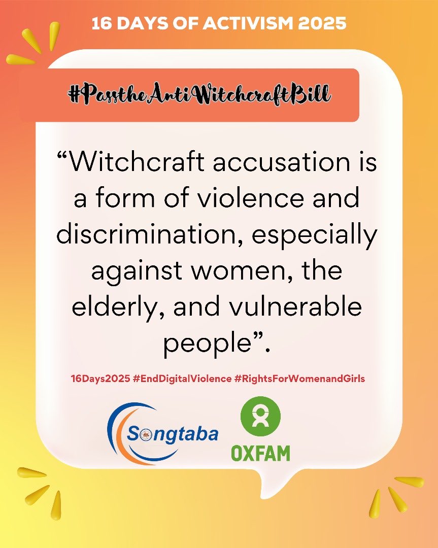 HafsaIsma's tweet photo. #16DaysOfActivism
#OrangeTheWorld
#EndGBV

#EndWitchcraftAccusations
#ProtectVulnerableWomen
#EndAbuseNow
#JusticeForAccusedWomen
#HumanRightsForAll
#EndHarmfulPractices
#StopGenderBasedViolence https://t.co/SeqzQZrlfJ