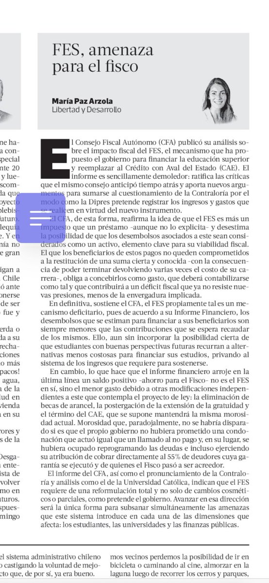 FES, una amenaza para el fisco. 
Mi columna de hoy en <a href="/latercera/">La Tercera</a>