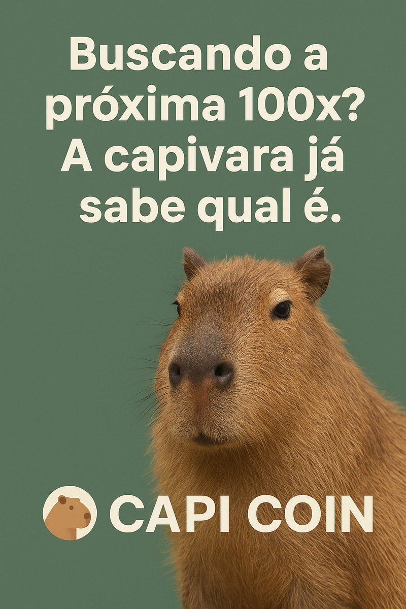 realcapi_coin's tweet photo. A capivara já achou a próxima 100x…
👉 E você, já entrou na CAPI Coin?
Comenta aí! 👇
#CapyArmy #CapyCoin #CapyGang #memecoin https://t.co/lElhVlMUXU