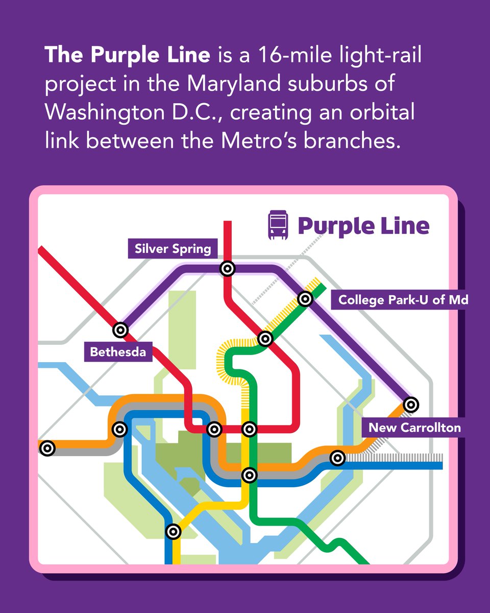 Next up in our series visiting rails and trails in construction around the country, Maryland’s Purple Line!