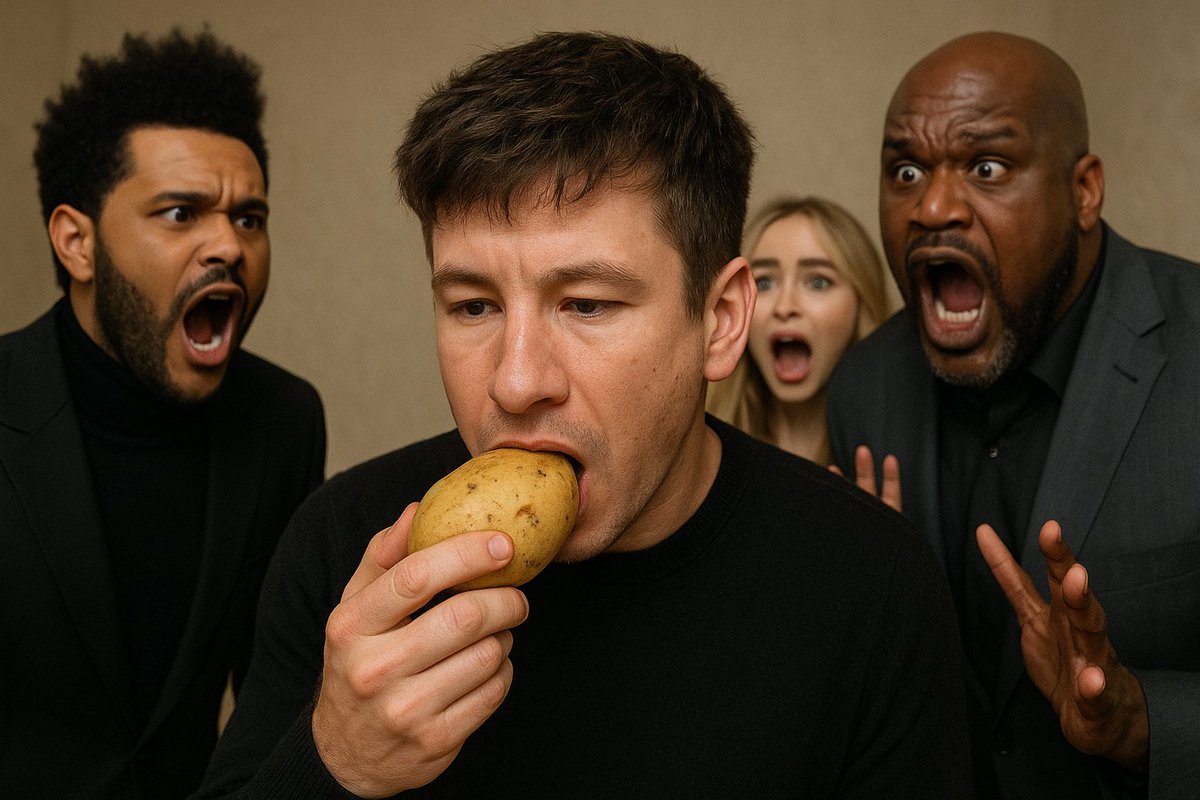 bigbarryboy12's tweet image. BARRY was just trying to eat a potato today, and everyone SCREAMED at him! Im so lucky I caught this on camera!! #Barrykeoghan #Barry #shaqattack #sabrinacarpenter