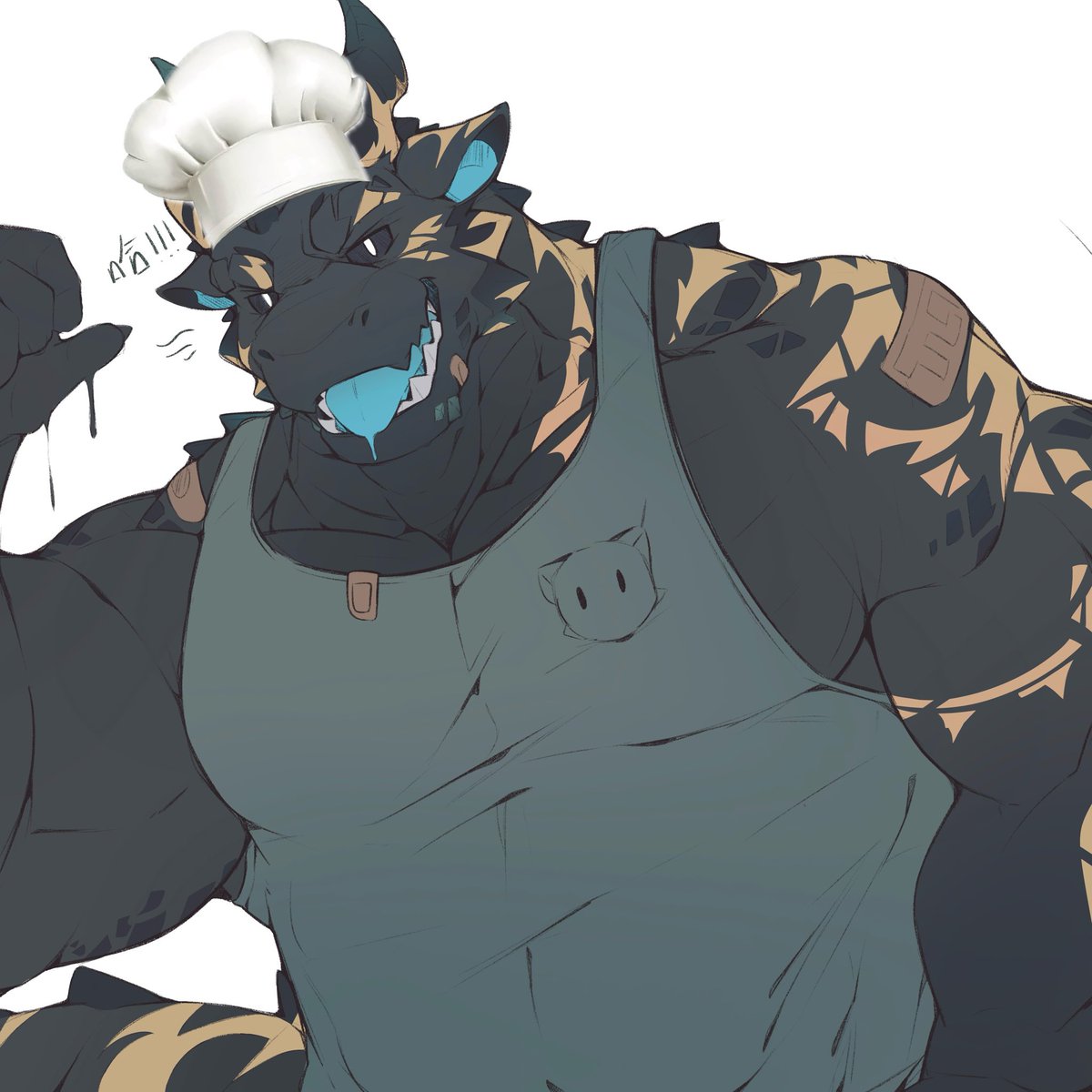 InSmallfish's tweet image. 噗。。当厨师长了