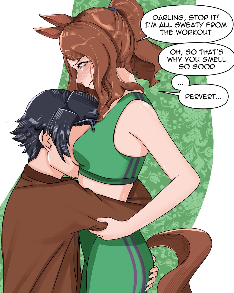 PrefaceGrim's tweet photo. Married couple shenanigans
#umamusume #yearsafter https://t.co/VfD4jWOp0D