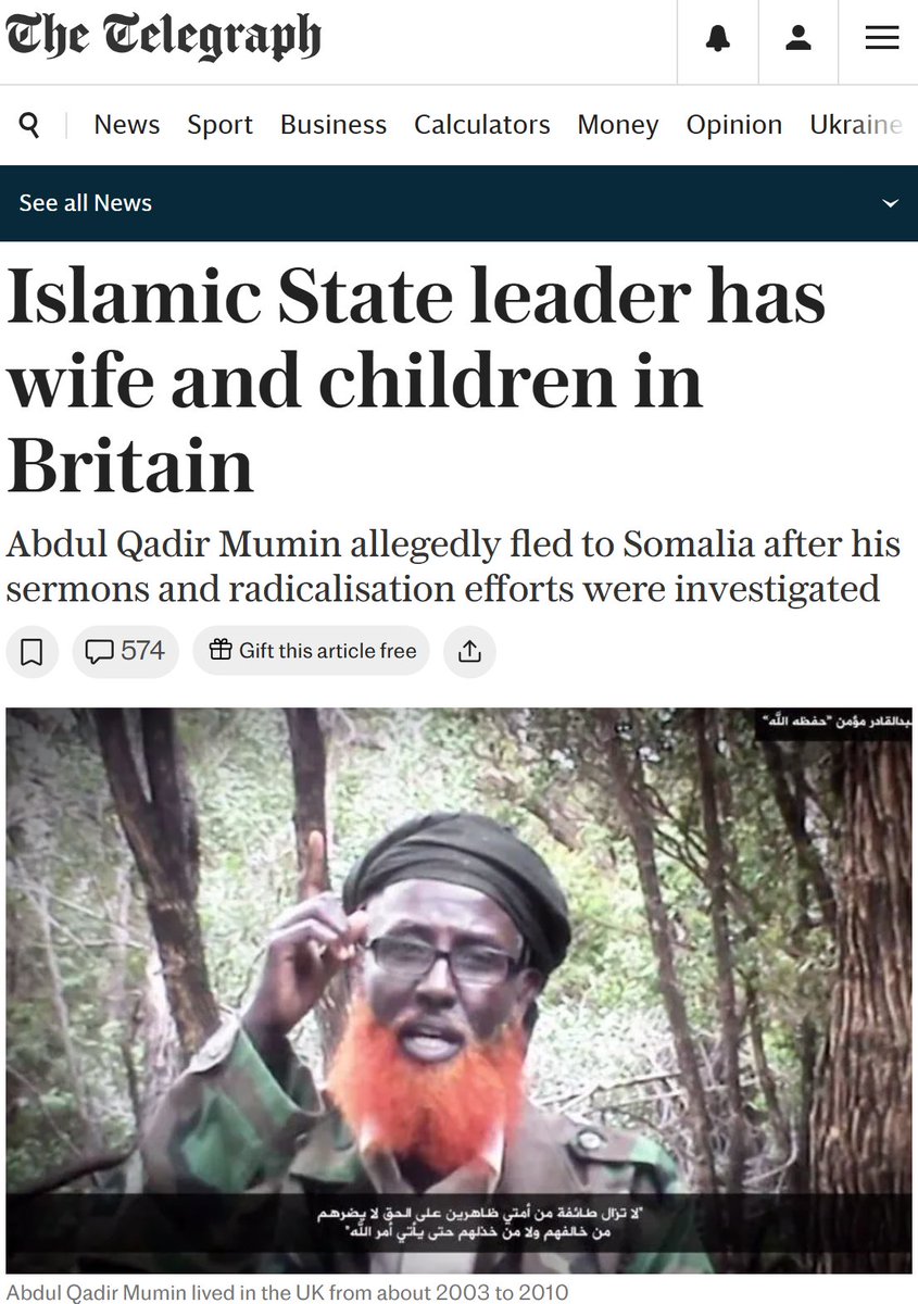 You actually couldn't make it up. The Ginger Jihadi is off playing warlord in the Somali bush, like an Islamist Ronald McDonald, while his family stays nice and cozy in Britain.

Guaranteed they’re being looked after by the state. We are the softest touch on the planet.

While