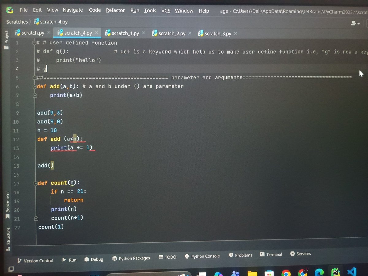 shriy_nsh's tweet image. What&apos;s a user defined function and parameter .
I am still waiting for your question 
#pythonautomation #pythonexpert #pythonframework #pythontrainingcourse #pythonchallenge @clcoding @Python_Dv @PythonPr