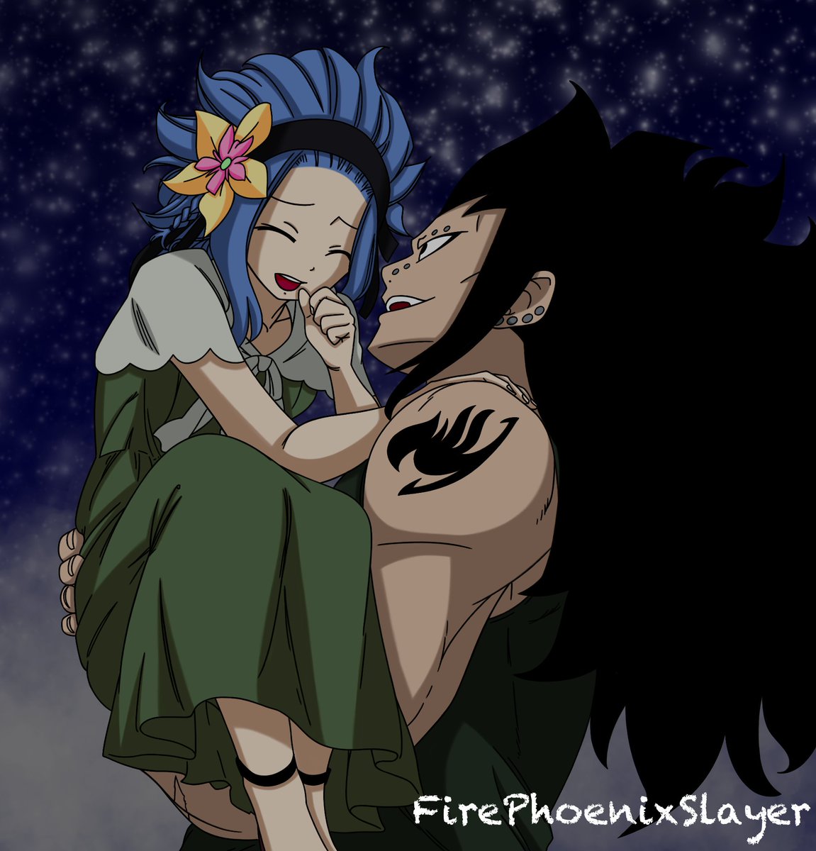 Happy Gajevy Day. Come to think of it, I think this might be my first Gajevy Day post! #FairyTail #FairyTail100YearsQuest #GajeelRedfox #LevyMcGarden #Gajevy