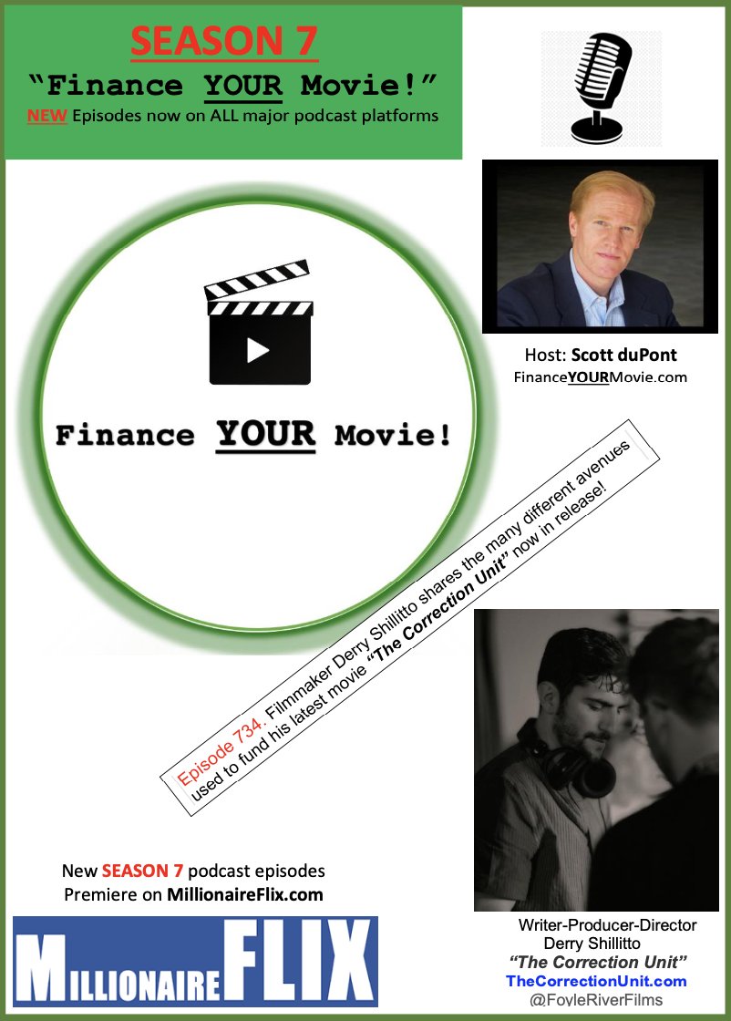 FinanceMovie's tweet image. Filmmaker Derry Shillitto shares the many different avenues used to fund his latest movie “The Correction Unit” now in release!Live on #MillionaireFlix &amp;amp; ALL major podcast platforms MovieFinanceGuy.com Episode #734 #TheCorrectionUnit @VisionFilmsInc