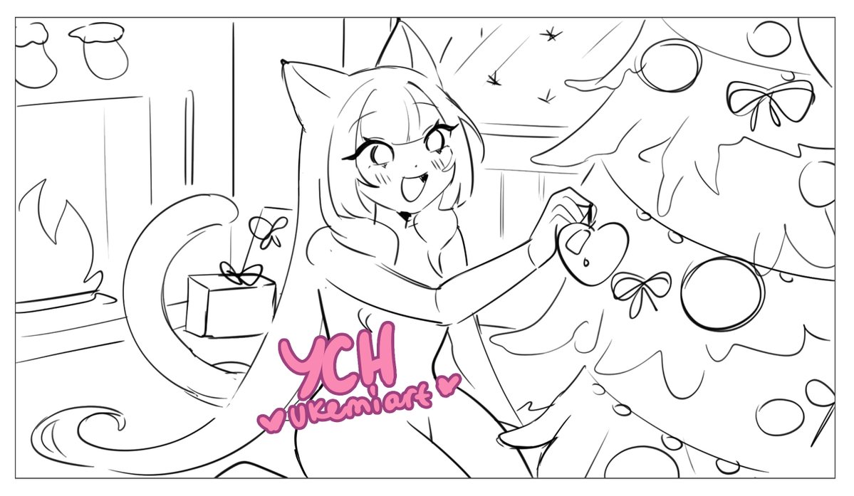 I also have this extra sketch left🎄
if anyone is interested in me finishing it with your character, then feel free to contact~