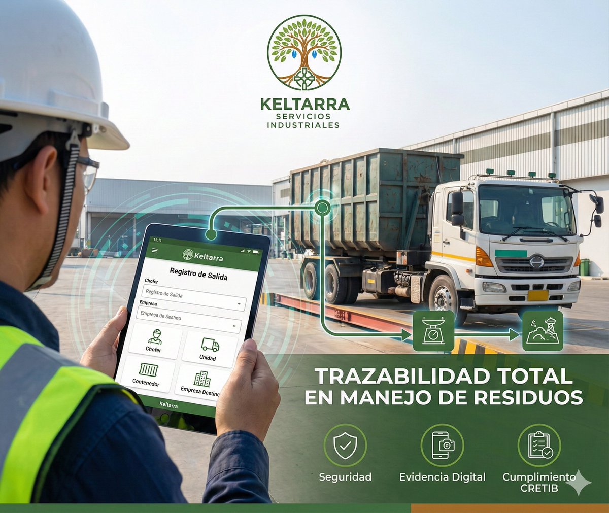 keltarra's tweet photo. Innovación y Trazabilidad Total en el Manejo de Residuos 

En Keltarra no solo transportamos, gestionamos tu tranquilidad. Hemos desarrollado nuestro propio ecosistema digital inteligente para asegurar que cada viaje, desde la recolección hasta el destino final, sea 100% seguro y transparente.

¿Qué hace a nuestra tecnología diferente?

Trazabilidad de Punta a Punta: Monitoreamos cada etapa del proceso en tiempo real: desde el inicio de ruta del chofer, la recepción con vigilancia, el pesaje (vacío y lleno), hasta la llegada al sitio de remediación.

Seguridad Blindada: Todas nuestras operaciones requieren validación mediante PIN de seguridad único por usuario (Choferes, Vigilantes, Operadores de Báscula y Gerentes) para garantizar que solo personal autorizado gestione la carga.

Evidencia Digital Inmediata: ¡Adiós al papel perdido! Nuestra App captura y sube automáticamente a la nube fotos de la unidad, tickets de báscula, manifiestos y estado de los contenedores para una auditoría impecable.

Cumplimiento Normativo (CRETIB): Gestionamos rigurosamente el alta de residuos, clasificando características de corrosividad, reactividad, inflamabilidad y toxicidad para cumplir con todas las normas ambientales vigentes.

Tu residuo, nuestra responsabilidad. Con Keltarra, tienes la certeza de un servicio moderno, eficiente y responsable.

Contáctanos para conocer más sobre nuestros servicios integrales.
#keltarra #LogisticaAmbiental #innovacion #residuosnopeligrosos #TechForGreen #sustentabilidadeambiental #gestionderesiduos