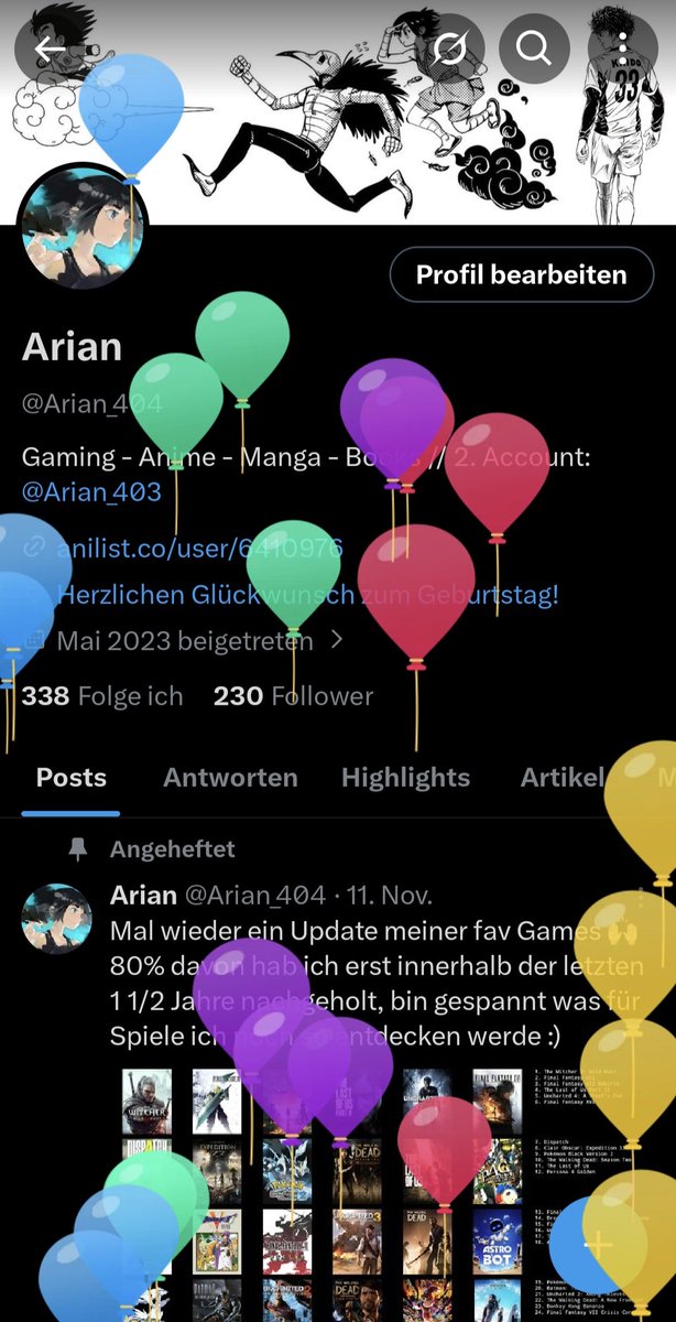 Achte eigentlich nie auf die Anzahl der Follower, aber das Jahr ging so schnell rum und mir folgen knapp 70 neue Leute?

Vielen Dank an jeden von euch der ab und zu mit mir interagiert ❤️
Macht echt Spaß hier, auch wenn die Plattform nicht die Beste ist 😬