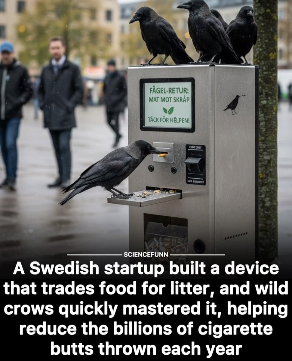 DudespostingWs's tweet image. I wonder what else we can train crows to do...