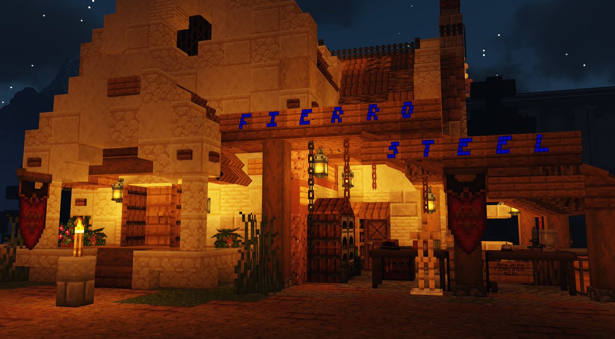 ProgenyMC's tweet image. Forges are scattered across Progeny, providing the steel equipment needed to survive the wilds. Without these smiths, high quality gear would be hard to come by.

Here are some of our standout forges. They are all built and managed by our players.
#minecraft #progeny