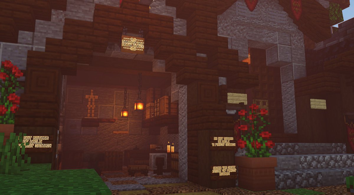 ProgenyMC's tweet image. Forges are scattered across Progeny, providing the steel equipment needed to survive the wilds. Without these smiths, high quality gear would be hard to come by.

Here are some of our standout forges. They are all built and managed by our players.
#minecraft #progeny