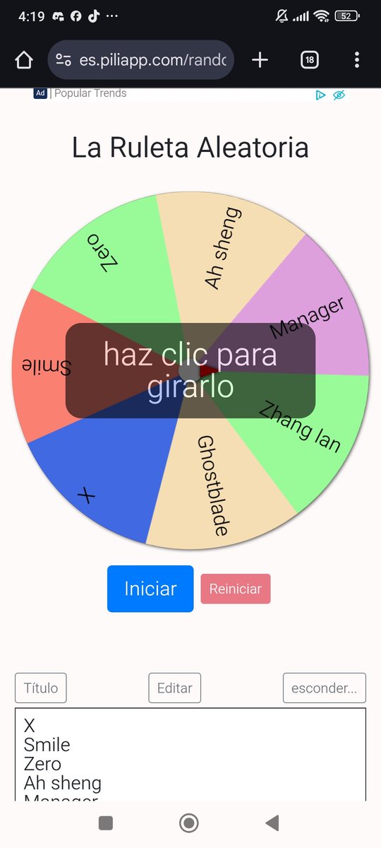 Haciendo una ruleta porque no me decido con que ship de og e-soul hacer esto