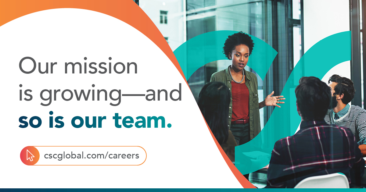 Over the past year, CSC has continued to grow, expanding teams, scaling new business, and supporting more clients. Want to grow your career with us? Explore roles: cscglobal.com/careers
#NowHiring #WeAreHiring #CareerGrowth #JoinOurTeam #TechJobs