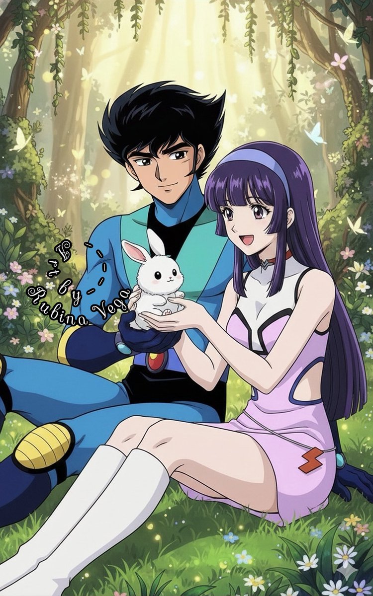 Koji is gifting Sayaka a little bunny🥰 #grendizer #grendizerU