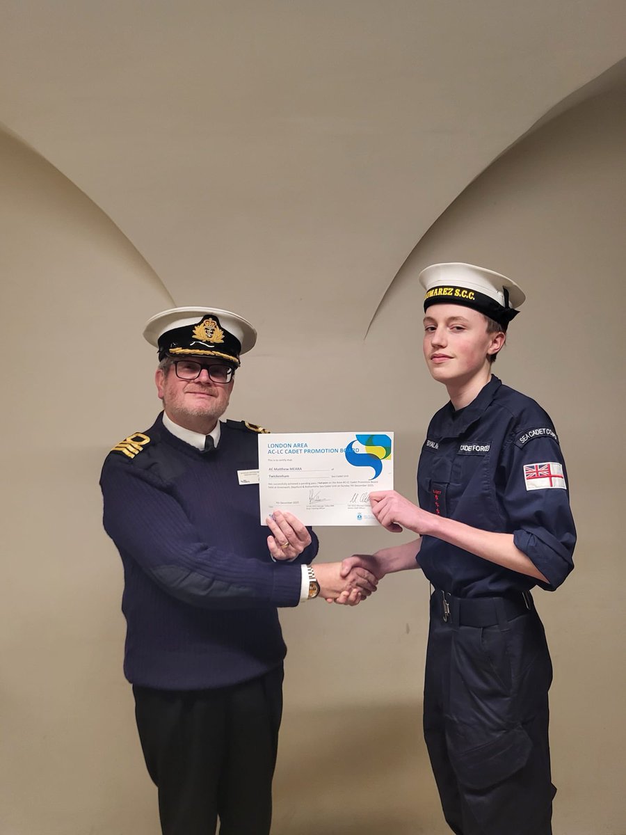 This Sunday we had cadets attending the London Area Promotion Boards at Greenwich Unit. I am very pleased to report that we have a new Petty Officer Cadet, POC Lacey, we also had several other cadets who were awarded partial passes LC Sam, AC Lucas, and AC Matthew 
CO