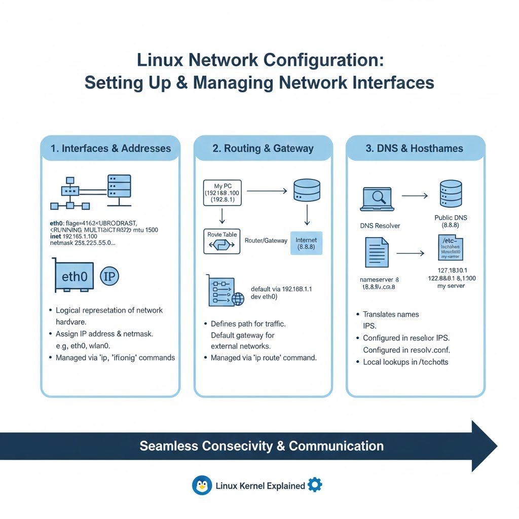 e_opore's tweet image. LINUX NETWORK CONFIGURATION

1. Introduction

→ Linux provides powerful and flexible tools for configuring and managing network settings.
→ These configurations determine how your system connects to local networks, the internet, and remote services.
→ Depending on the Linux…