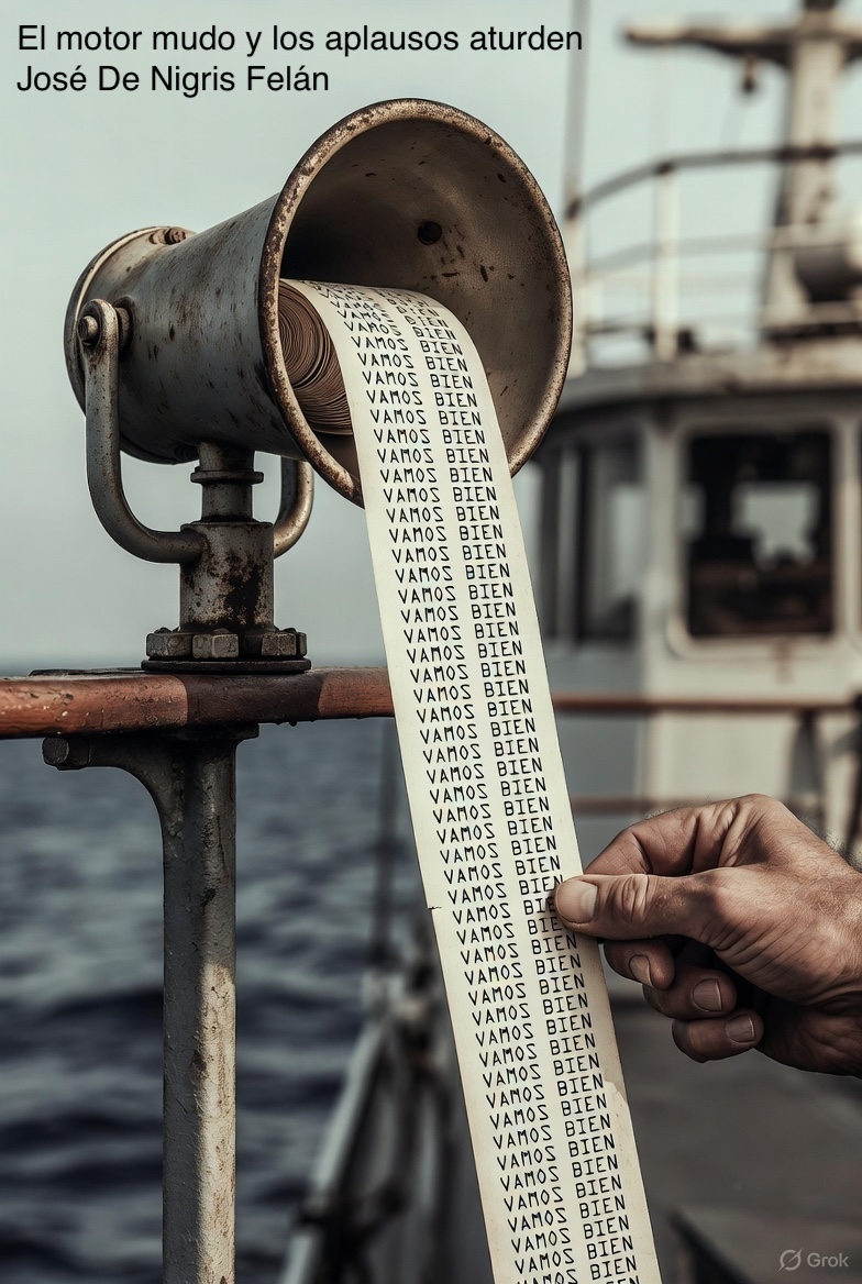 El Motor Mudo y los Aplausos Aturden

OPINIÓN / 7 diciembre 2025

por JOSÉ DE NIGRIS FELÁN
—————
El barco llamado México tiene motores viejos, oxidados y maltratados, pero ahora los tiene apagados. Aunque los motores ya eran viejos y mal mantenidos, hoy nos toca entender la