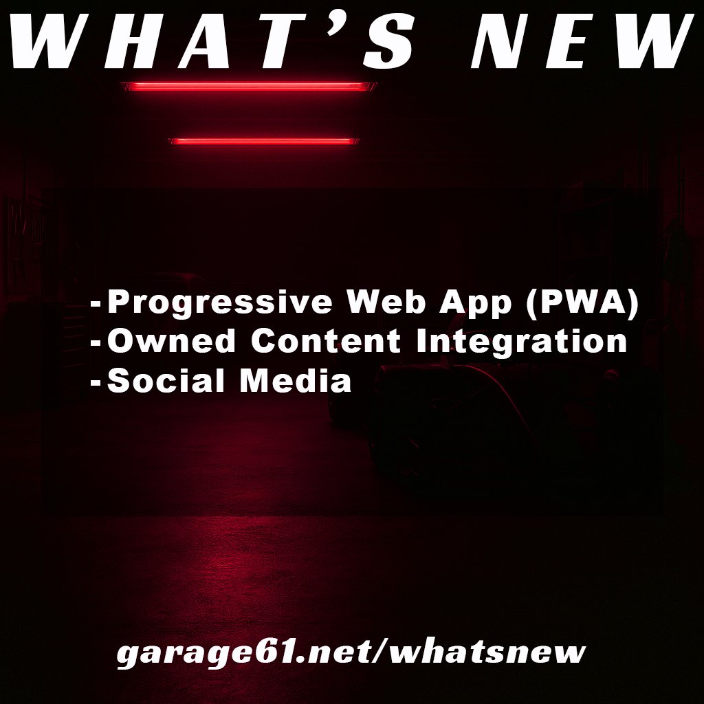 Garage 61 is  now available as a Progressive Web App, so you can install it on mobile  or desktop for a smooth, app-like experience. We also integrated iRacing  owned-content detection.

More info on garage61.net/whatsnew