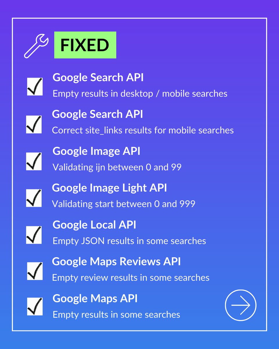 serpapi's tweet image. 🚀 Weekly Updates (Dec 1- Dec 7)

Updates to the homepage menu, Google Maps Place Results API, Google Knowledge Graph API, and many more!

For more details, review our weekly changelog blog post:
serpapi.com/blog/serpapi-w…

Check out the full list of updates in the link below 👇…