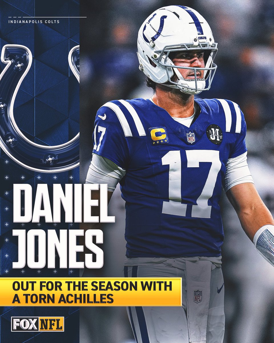 Colts HC Shane Steichen officially announced that QB Daniel Jones is out for the season with a torn achilles.