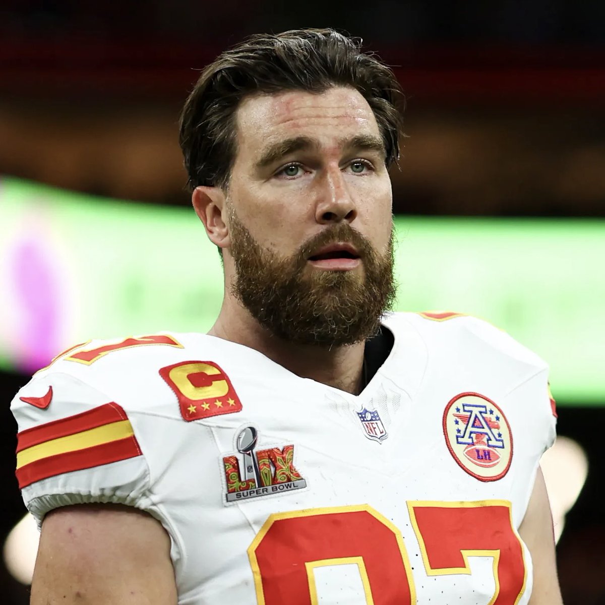 TheNFLDrop's tweet photo. Travis Kelce is now likely to retire at the end of season after last night's game 😭😬 https://t.co/Zd4g5DWdpi