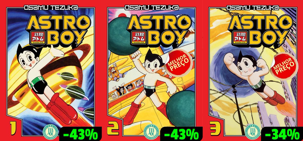 🚨🚨🚨Os 3 primeiros volumes da edição BIG de Astro Boy em