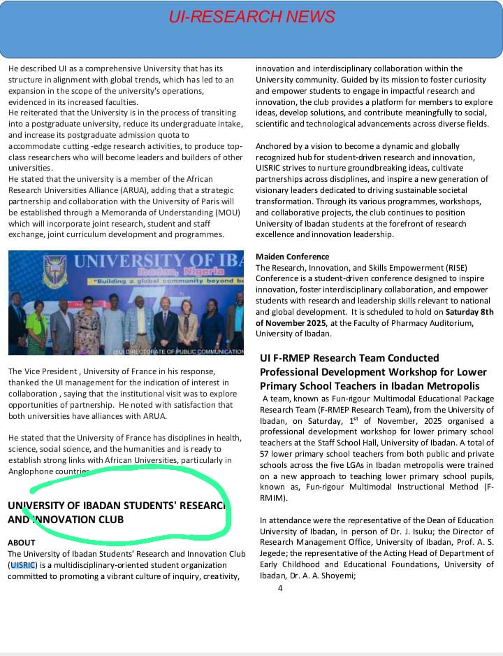 UI STUDENTS' RESEARCH AND INNOVATION CLUB tweet media