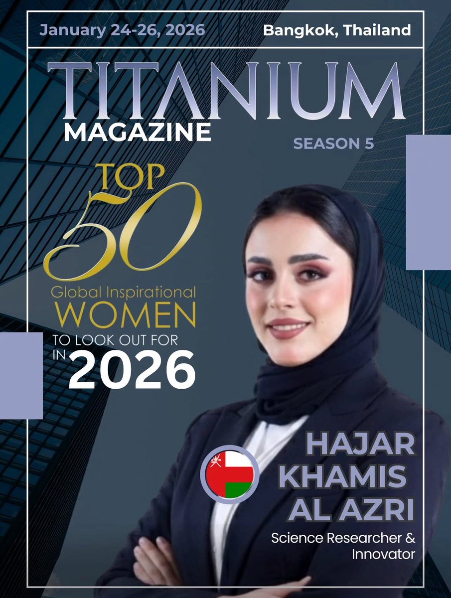 ✨ أبرز 50 امرأة ملهمة عالميًا لعام 2026 ✨

إن الانضمام إلى هذه الكوكبة اللامعة من النساء الرائدات والملهمات من جميع أنحاء العالم، يُعدّ نقطة تحول ومحطة هامة تدفعني نحو بذل المزيد من العطاء والعمل الجاد، للمساهمة في رسم مستقبل أفضل وأكثر ابتكارًا.
#عمان #السيده_الجليله #انجاز