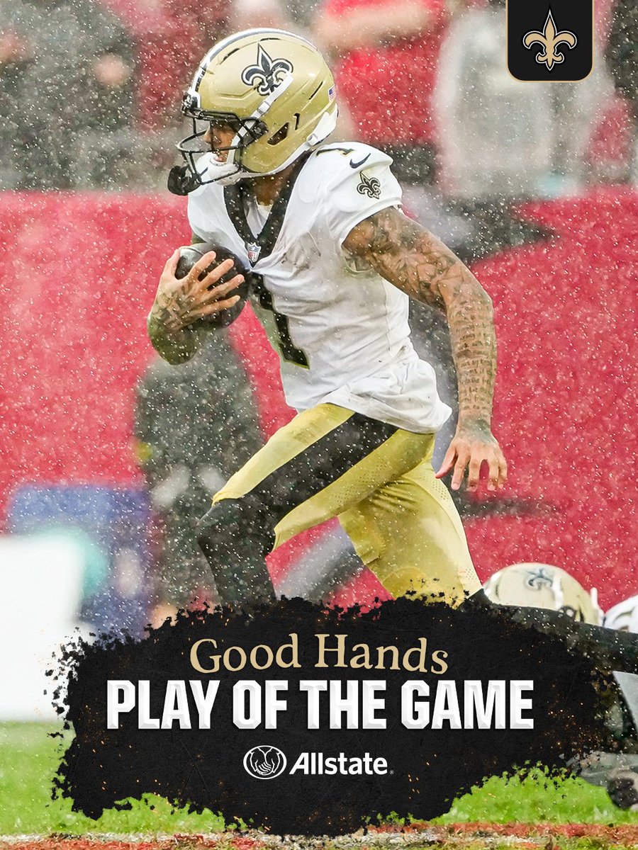picked off in the rain 🫨
#Saints | @Allstate