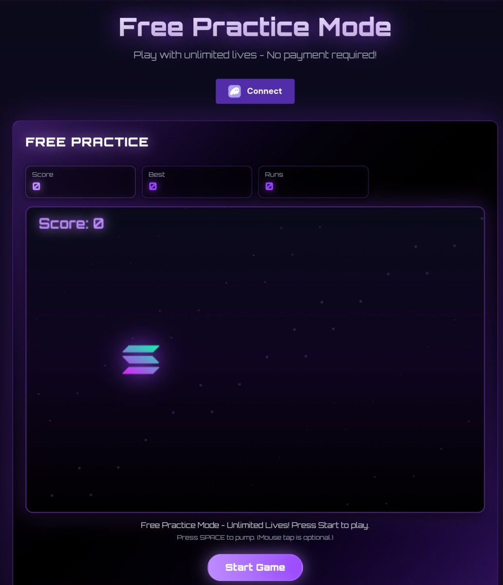 TAP2PUMP's tweet image. Updates dropping mid-run ⚡️
Timer’s live, free practice open🕹️, leaderboard sweating for that 0.1 SOL grind🤑, and the treasury is fully doxxed on-chain🔗 for  real time data.

Big features loading…
Tap2Pump coin launch getting dangerously close 🚀🔥

Strap in degens 🎮🚀…