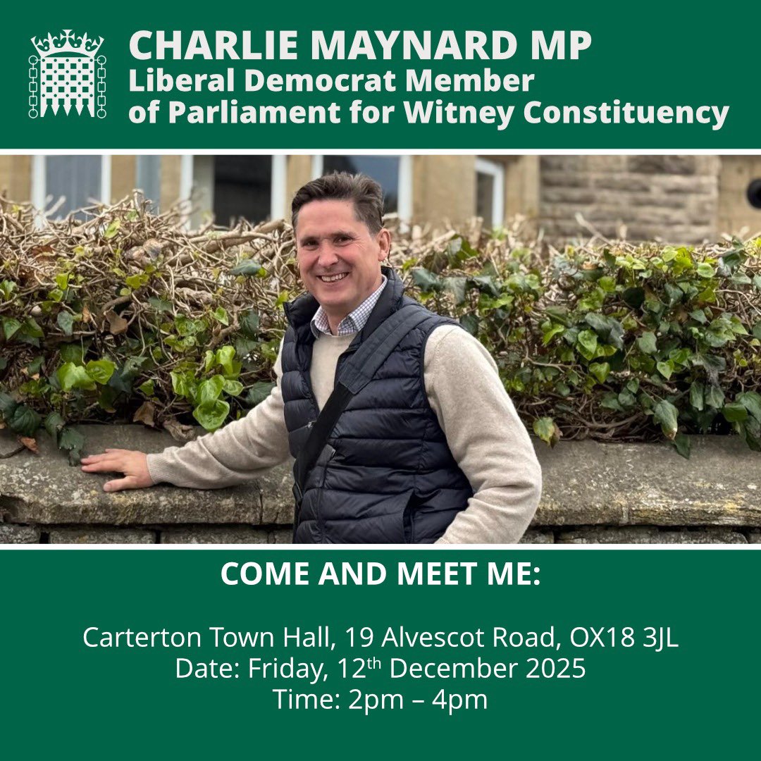 Charlie Maynard MP 🔶 tweet media