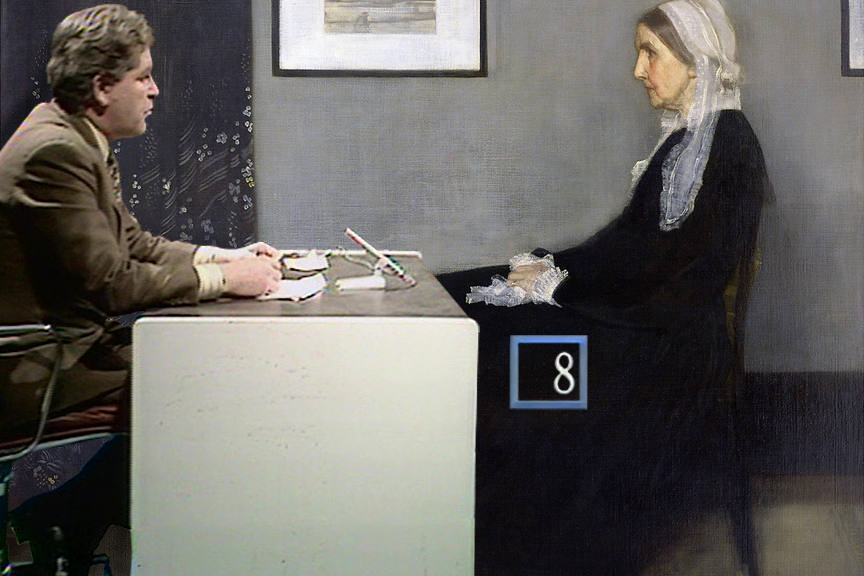 James Abbott McNeill Whistler - 'Arrangement In Grey And Black'...on an old edition of #Mastermind