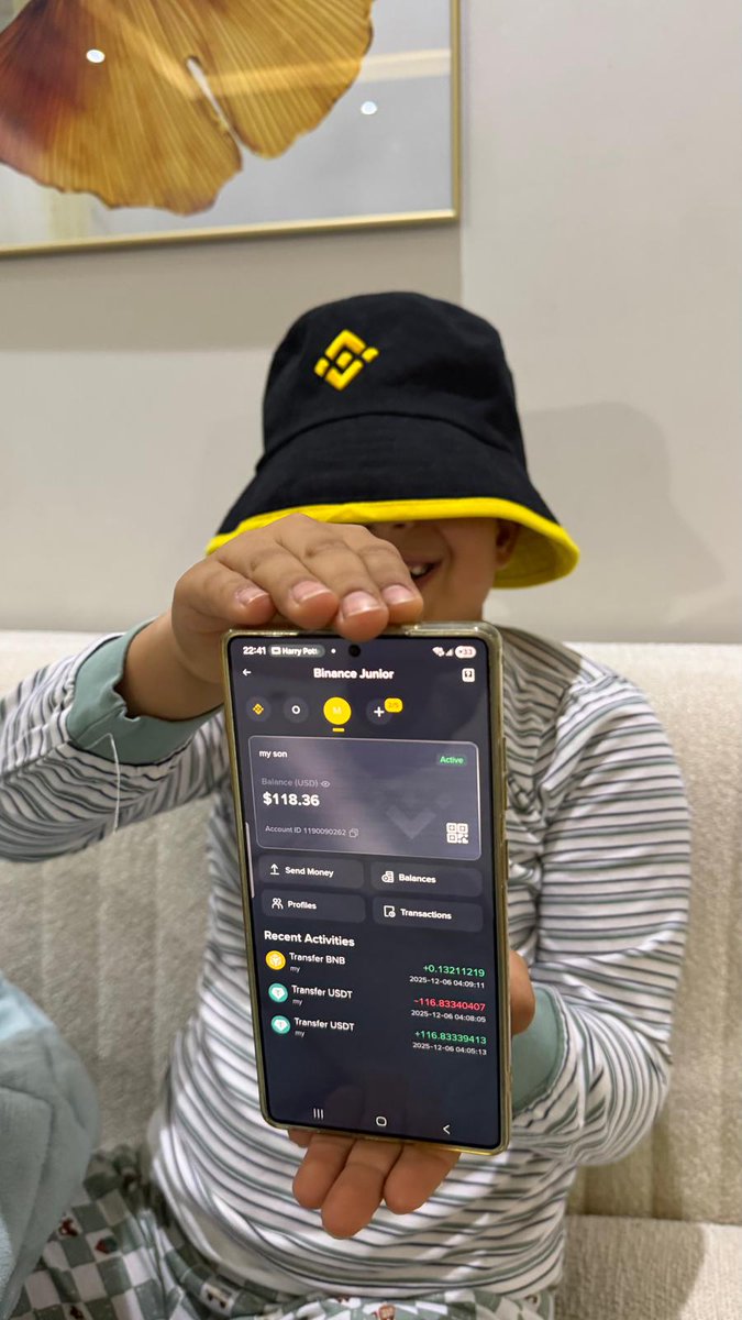 My son made his very first purchase in #BNB and he is already up 2$. He’s over the moon 😂
Thanks to Binance Junior he will grow with real financial awareness and a huge future advantage