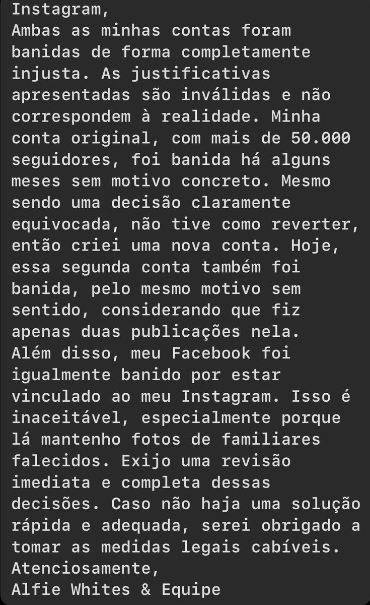 alfiewhites's tweet photo. ~ uma carta para o Instagram @instagram https://t.co/op3h9aIv47