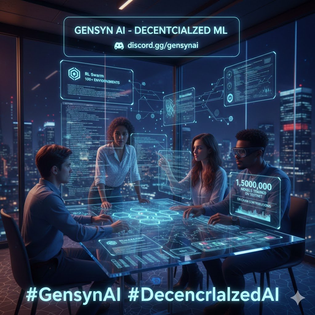 KumarRahul61530's tweet photo. Hey X fam! Just joined the @gensynai  AI Discord a few days ago, and the collaborative vibe is unreal – devs, researchers, and hobbyists teaming up on decentralized ML. We're the buzzing about RL Swarm for peer-to-peer reinforcement learning with 100+ environments perfect for code gen tasks. And BlockAssist? 

This local coding AI retrains in-session on your edits – tried it on LeetCode, game-changer! Hit 1.5M models trained on the testnet, in tracking contributions on-chain. No gatekeeping, just open innovation. Hop on to https://t.co/gIZ6QYux8D, jump on to the dashboard, and let's build! Who's your first experiment?  #GensynAI