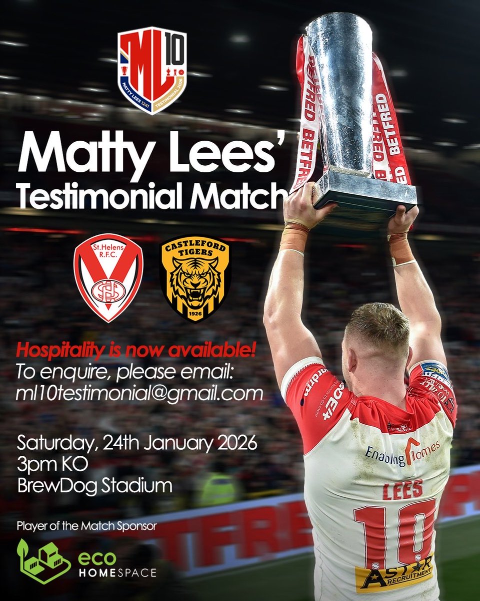 matt_lees1's tweet image. HOSPITALITY now available for my testimonial match. For all hospitality enquiries and anymore information please email ml10testimonial@googlemail.com
Thank you to Eco Garden Pods for being player of the match sponsors.
