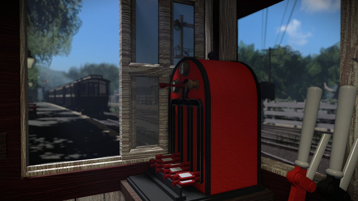 BurntonRailway's tweet photo. Finally ended up modelling Hardbrooke station on the L&amp;PR. 

Once the terminus of the railway, now the mid-point and junction to the quarry. All trains stop at Hardbrooke for water and passengers.

#Roblox #RobloxDevs https://t.co/mYnhi92X9h