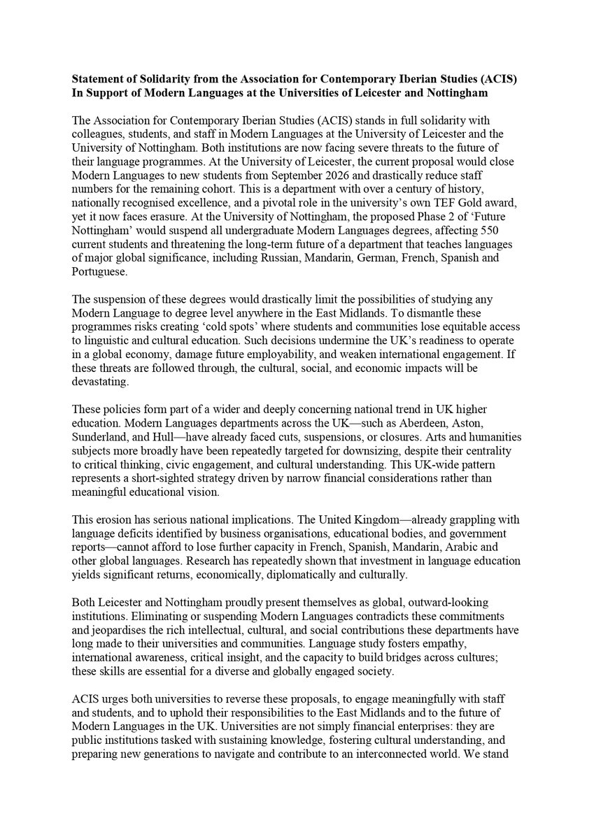 ACIS-Association for Contemporary Iberian Studies tweet media