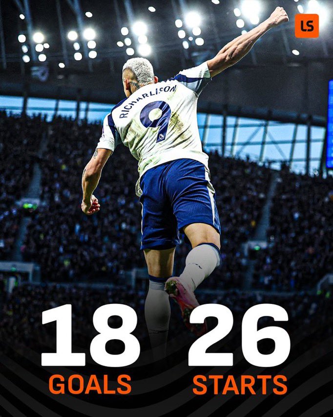 F7ossy's tweet image. Once again proving my point , if solanke was doing this while Richarlison was out injured Tottenham fans would’ve berated him night and day. One of the best strikers in the league